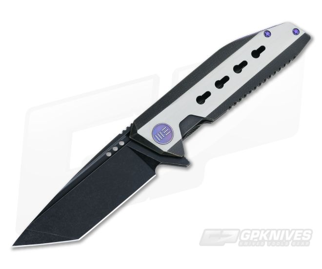 WE Knife 602 Black and White Titanium S35VN - WE-602-BW