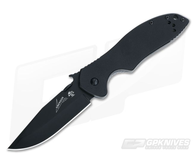 Kershaw Emerson CQC-6K Black Clip Point Frame Lock 6034BLK - KS-6034BLK