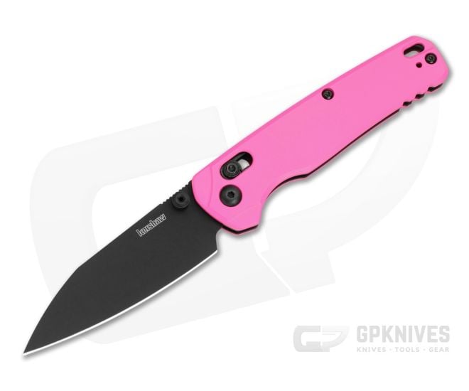 Kershaw Bel Air Pink Aluminum Reverse Tanto MagnaCut Black PVD Folding Knife (3.10" Blade) 6105PINK - KS-6105PINK