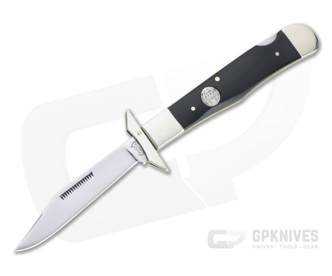 Buck Creek Cheetah Swing Guard Buffalo Horn Lock Back Folder 6111BH - BC-6111BH