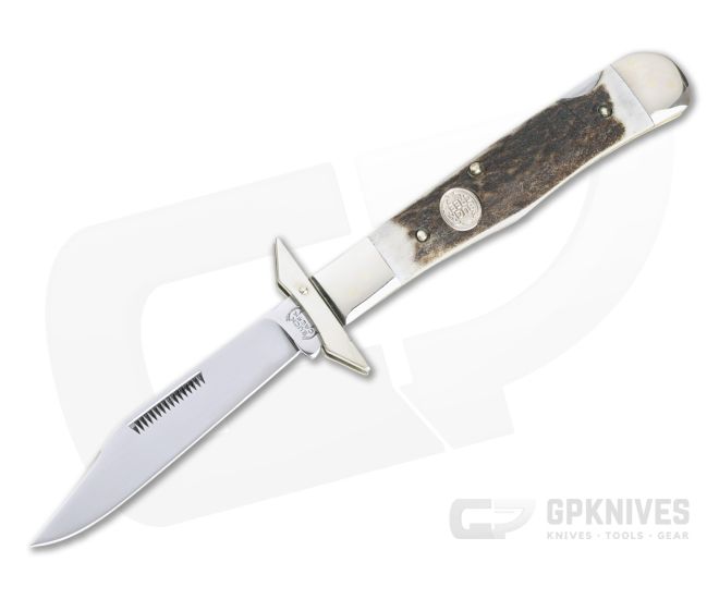 Buck Creek Cheetah Swing Guard Deer Stag Lock Back Folder 6111DS - BC-6111DS