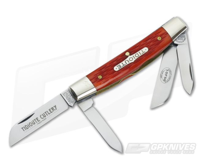 Tidioute #61 4 Blade Congress Burnt Orange Bone Serialized - GEC-613409-BOJB-S