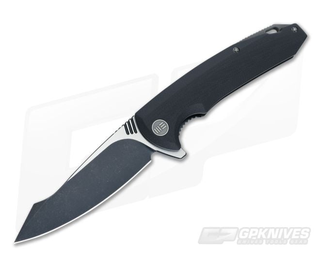 WE Knife Co 617A Flipper Black G10 Black-Satin D2 - WE-617A