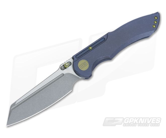 WE Knife Co 620D Blue Ti Stonewash-Satin M390 - WE-620D