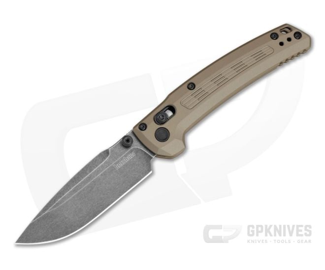Kershaw Continental FDE Aluminum Magnacut BlackWash Folding Knife (3.35") 6200 - KS-6200