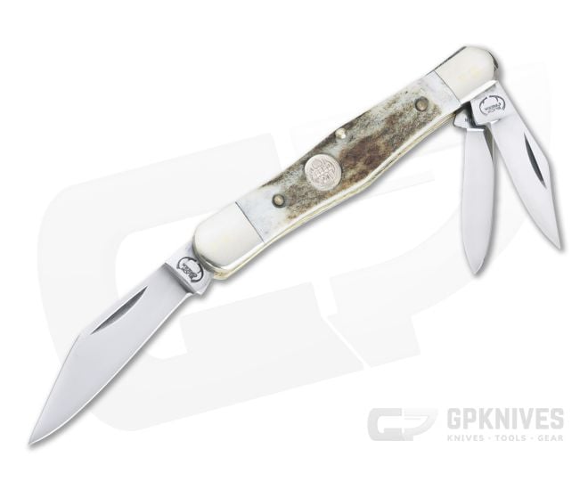 Buck Creek Whittler Deer Stag Slip Joint Folder 6308DS - BC-6308DS