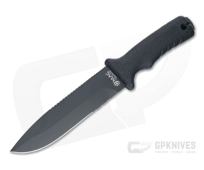 MAC Coltellerie 631-BE Black Nitro-B Black Polymer Outdoor Fixed Blade - MAC-631-BE