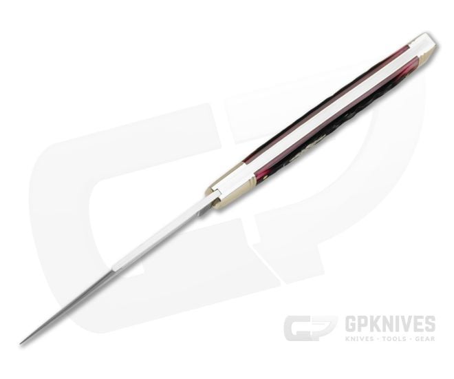 Northfield #63 Fish Tail - Black Plum Jigged Bone Satin Blade