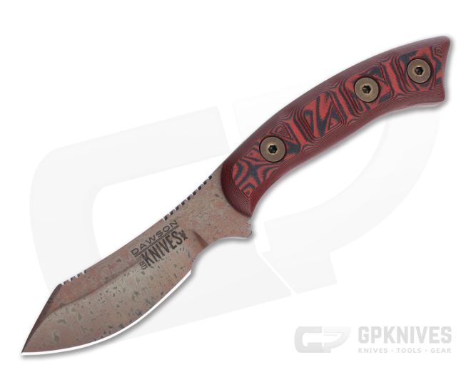 Dawson Knives Snakebite Arizona Copper 3V Red/Black G10 Pocket Fixed Blade - DK-64247