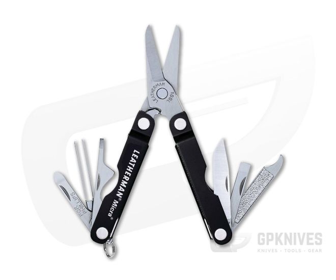 Leatherman Micra Scissors Multi-Tool Black Aluminum 64320101K - LM-64320101K