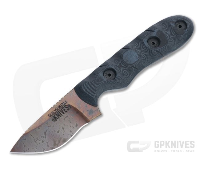 Dawson Knives Field Guide Arizona Copper 3V Blue/Black G10 Fixed Blade - DK-64322
