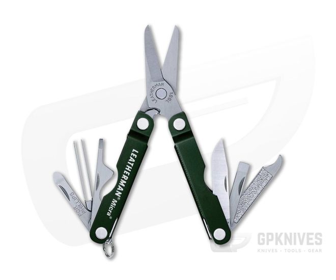 Leatherman Micra Scissors Multi-Tool Green Aluminum 64350101K - LM-64350101K