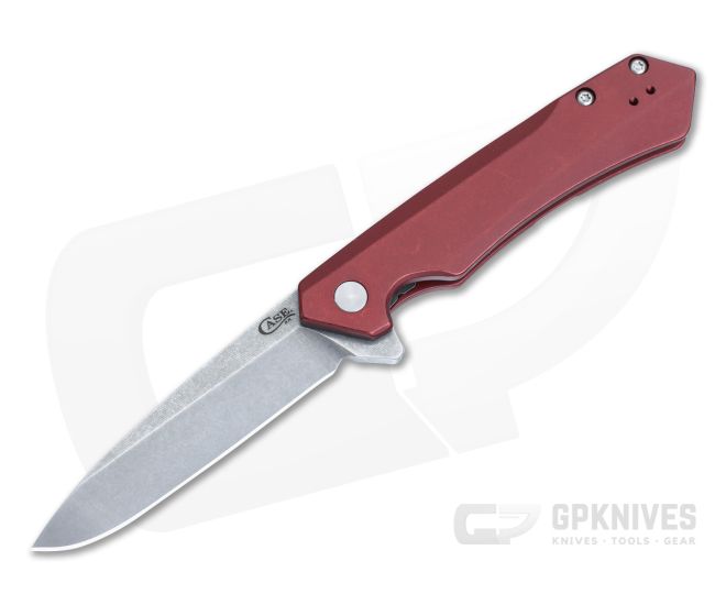 Case Kinzua Spear Point S35VN Red Aluminum Frame Lock Flipper 64661 - CA-64661