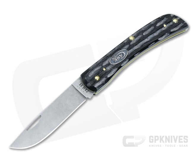 Case Sod Buster Junior Jigged Buffalo Horn Handle Stonewash S35VN Blade 65092 - CA-65092