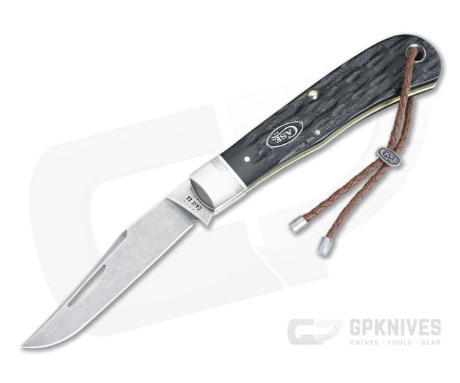 Case Backpocket Jigged Buffalo Horn Handle Stonewash S35VN Blade 65094 - CA-65094