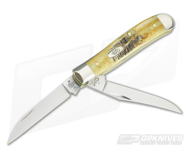 Case Mini Trapper Wharncliffe Burnt Bone Stag 65305 - CA-65305