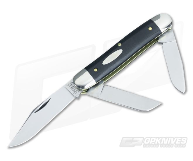 Tidioute Cutlery #66 Calf Roper Gabon Ebony Wood - GEC-661317-GE
