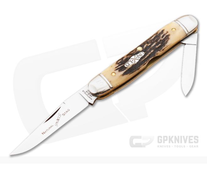 Northfield Cutlery #66 Calf Roper Slim Natural Stag Serialized - GEC-668214-NS-S