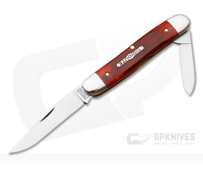 Tidioute Cutlery #66 Slim Rust Red Saw Cut Bone - GEC-668214-RSCB