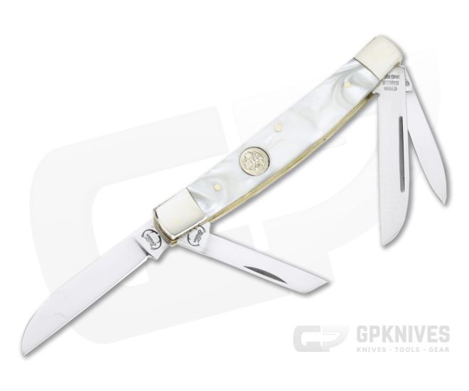 Buck Creek Little Bear & Bull Cracked Ice Celluloid Slip Joint 6682CI - BC-6682CI
