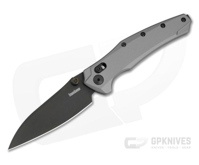 Kershaw Bareknuckle DuraLock Gray Aluminum MagnaCut Black PVD Folding Knife (3.50" Blade) 6777GRYBLK - KS-6777GRYBLK