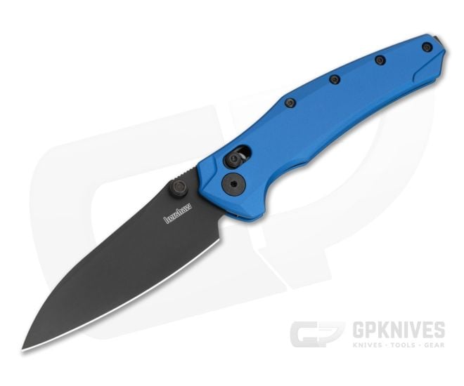 Kershaw Bareknuckle DuraLock Navy Blue Aluminum MagnaCut Black PVD Folding Knife (3.50" Blade) 6777NBBLK - KS-6777NBBLK