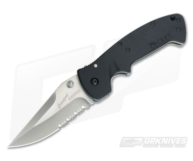 CRKT Crawford Kasper Satin Folder Zytel Serrated - CRKT-6783SZ