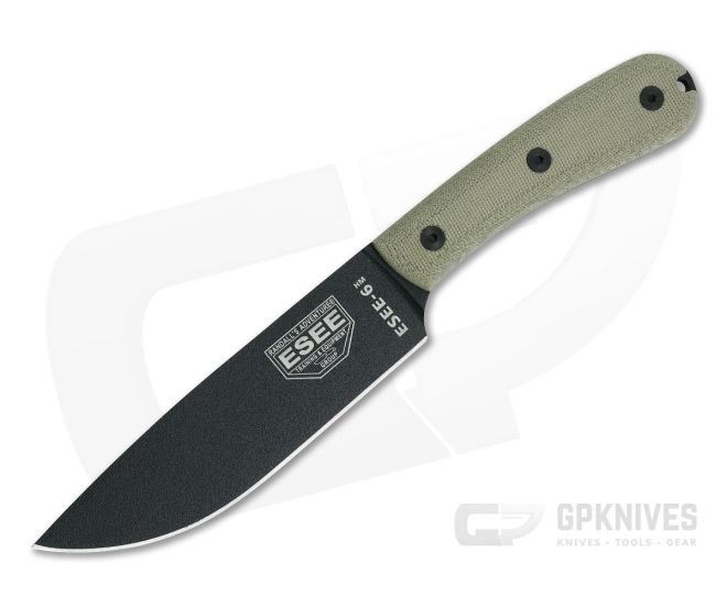 ESEE 6HM-K Black Plain Edge Rounded Handle Kydex Sheath - ESEE-6HM-K