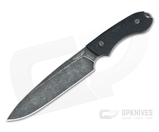 Bradford Knives Guardian6 Sabre Nimbus 3V 3D Black Micarta - BK-6S-101N