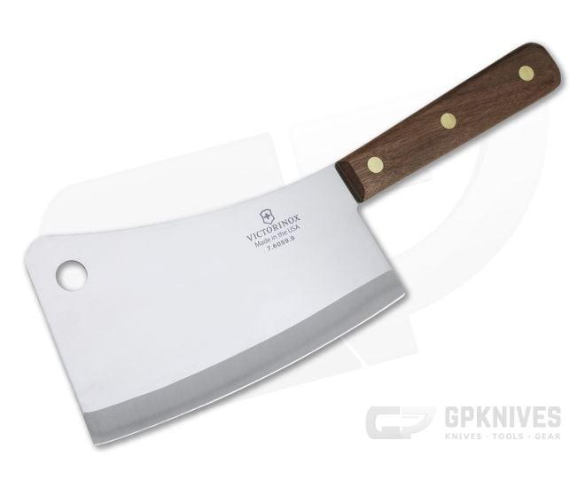Victorinox 7" Walnut Cleaver Stainless Steel Fixed Blade 7.6059.9 - VN-7.6059.9