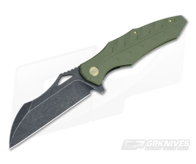 WE Knife Co 701A Flipper Green G10 Black Stonewash D2 - WE-701A