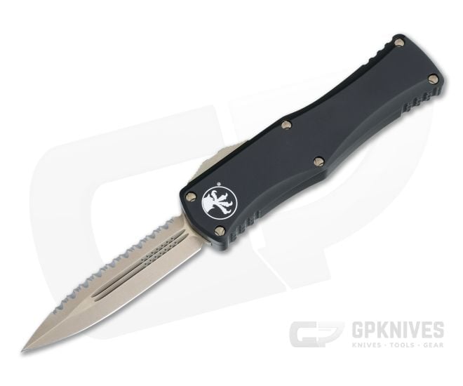 Microtech Hera D/E Bronzed Full Serrated Double Edge OTF Automatic 702-15 - MT-702-15