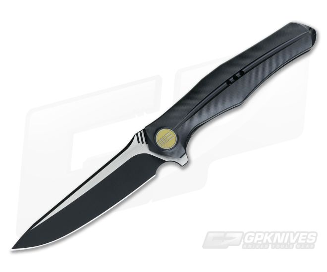 WE Knife Co 702D Integral Black Ti Black Stonewash Satin M390 - WE-702D