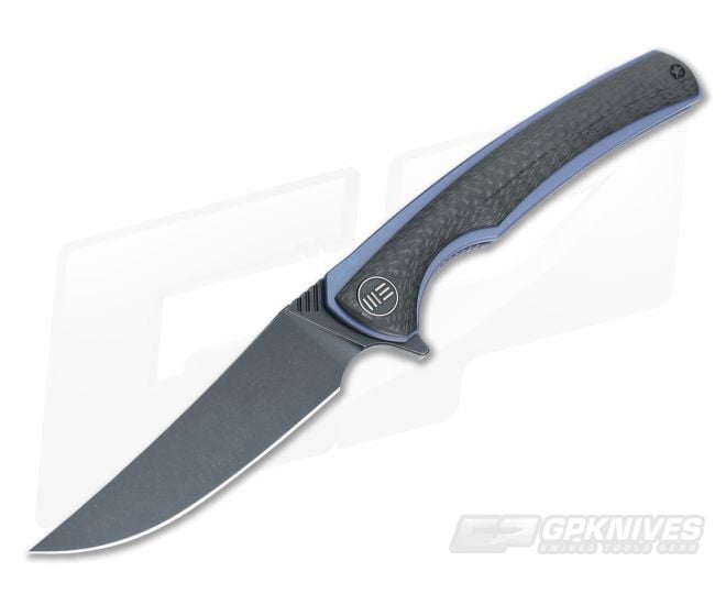 WE Knife Co 704CF-G Flipper Blue Titanium Carbon Fiber Black M390 - WE-704CF-G