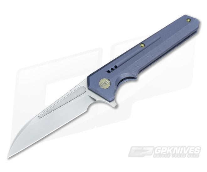 WE Knife Co 705A Flipper Blue Ti Rubbed Satin M390 - WE-705A