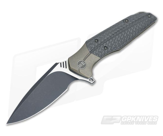 WE Knife Co Nitida 707C Bronze Titanium Flipper Carbon Fiber Black SW S35VN - WE-707C