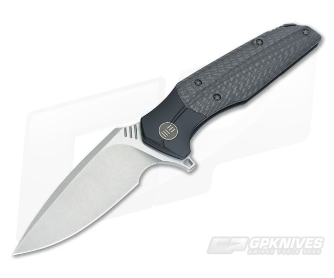 WE Knife Co Nitida 707F Black Titanium Flipper Carbon Fiber Stonewashed S35VN - WE-707F