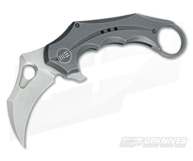 WE Knife Co 708D Karambit Grey Ti Stonewash S35VN - WE-708D