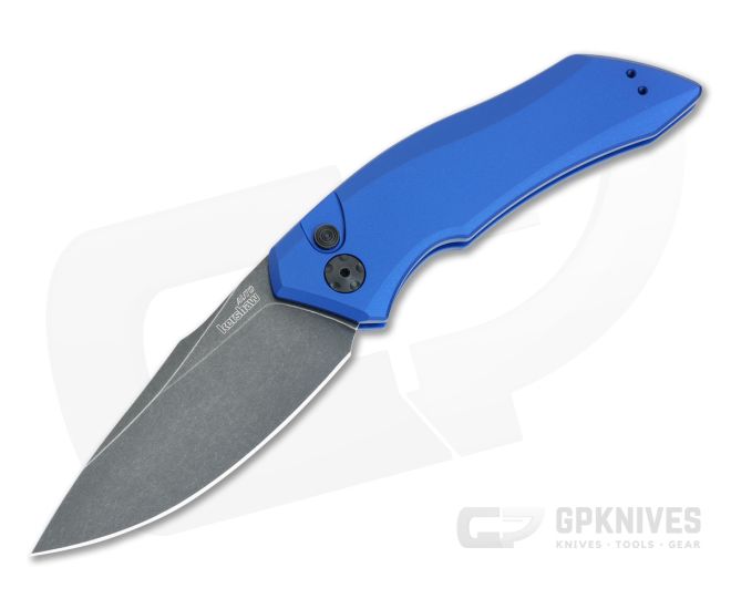 Kershaw Launch 1 Blue Aluminum Handle BlackWash CPM 154 Automatic Knife 7100BLUBW - KS-7100BLUBW