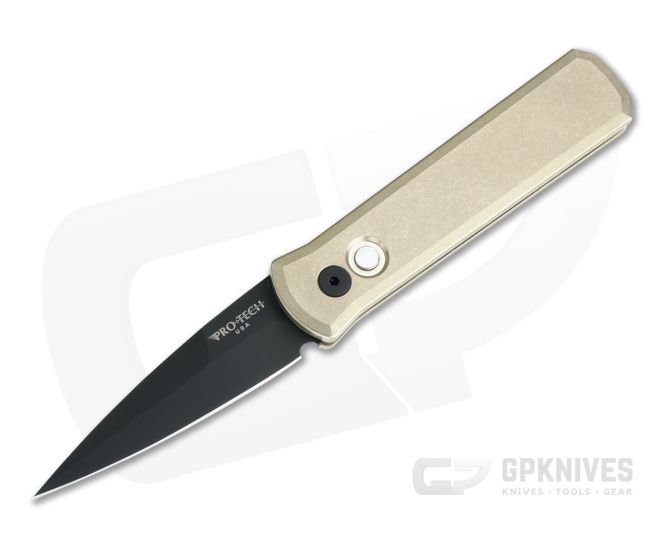 Protech Godson Black DLC 154CM Stonewashed Bronze Aluminum Automatic Knife 7112 - PT-7112