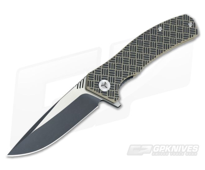 WE Knife Co Blitz 711D Flipper Tan G10 Two-Tone VG10 - WE-711D