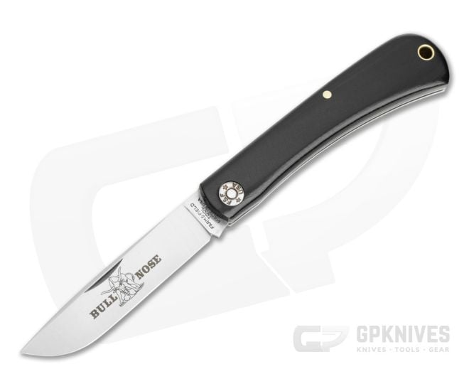 Great Eastern Farm & Field Bullnose Black Linen Micarta 1095 Drop Point Slip Joint Work Knife (3.05" Blade) 715126 - GEC-715126-BLM