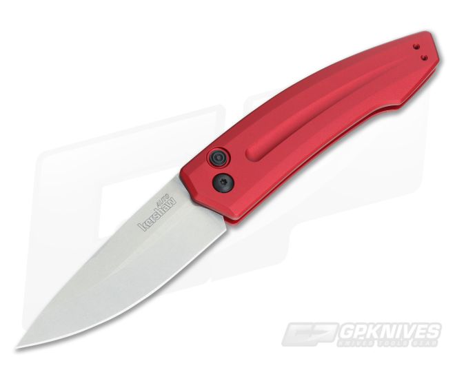 Kershaw Launch 2 Red Aluminum Stonewash Automatic Knife 7200RDSW - KS-7200RDSW