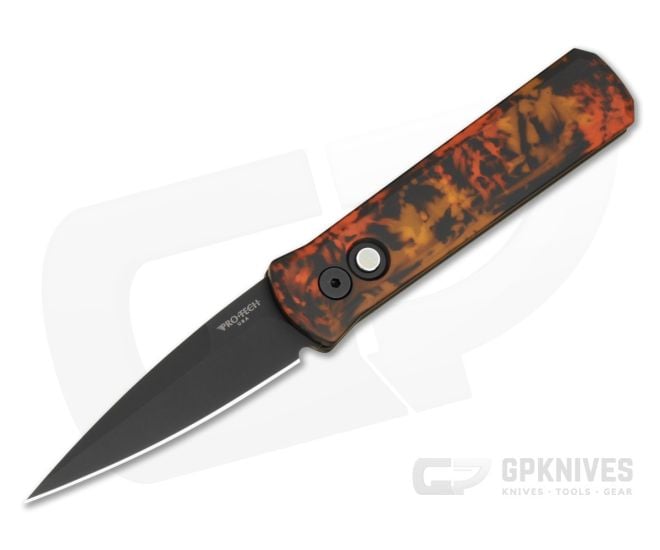 Protech Godson Auto Del Fuego Black DLC Blade - PT-721-DF2