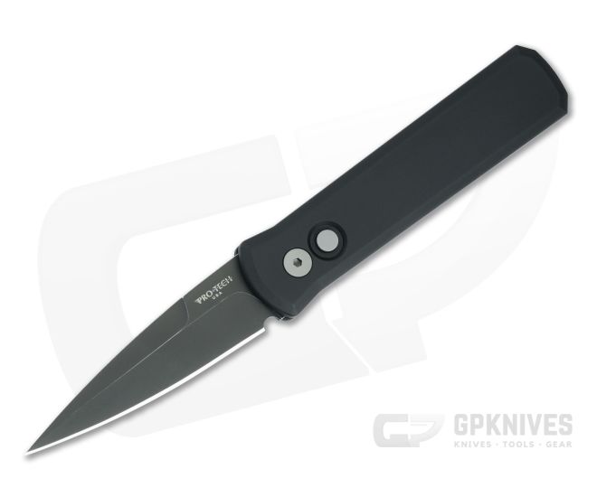 Protech Godson Auto Black Handle Black DLC Washed - PT-721-DLCW