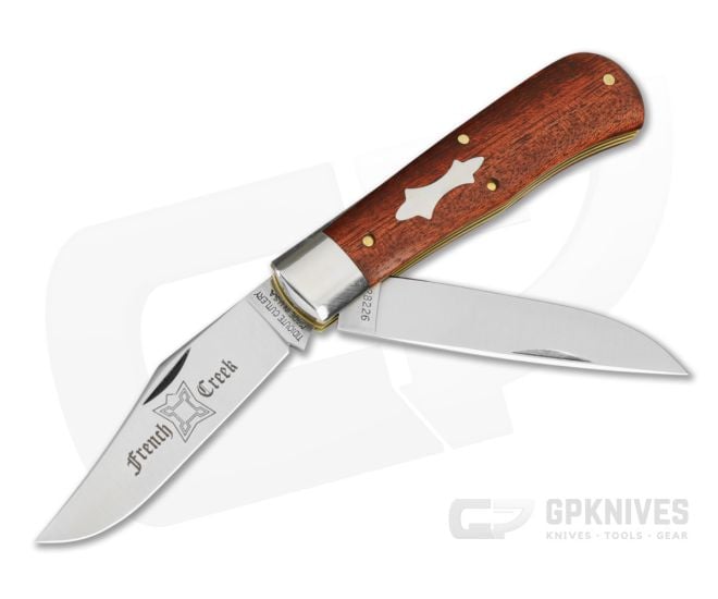 Great Eastern Cutlery Tidioute #72 French Creek Trapper Bloodwood 1095 Carbon Steel Two-Blade Pocket Knife (3.87" Closed) 728226 - GEC-728226-BW