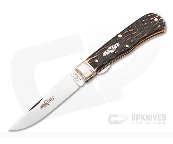 Northfield #73 Scout Square End Trapper Liner Lock Appaloosa Horsecut Bone - GEC-735115L-AH