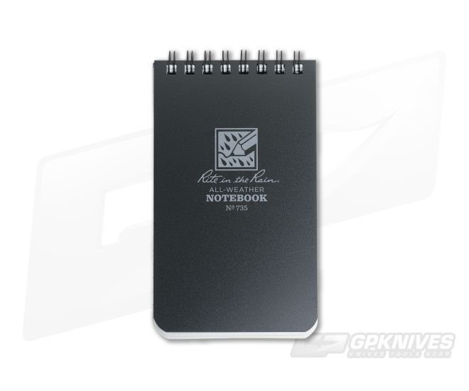 Rite In The Rain 3" x 5" All-Weather Notebook Black - RTR-735