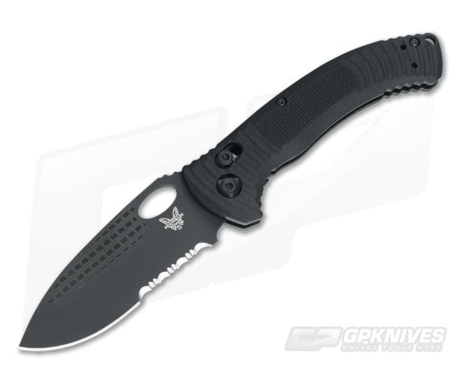 Benchmade Aileron 737SBK Tactical Aviation Black Serrated S30V AXIS Lock Folder - BM-737SBK