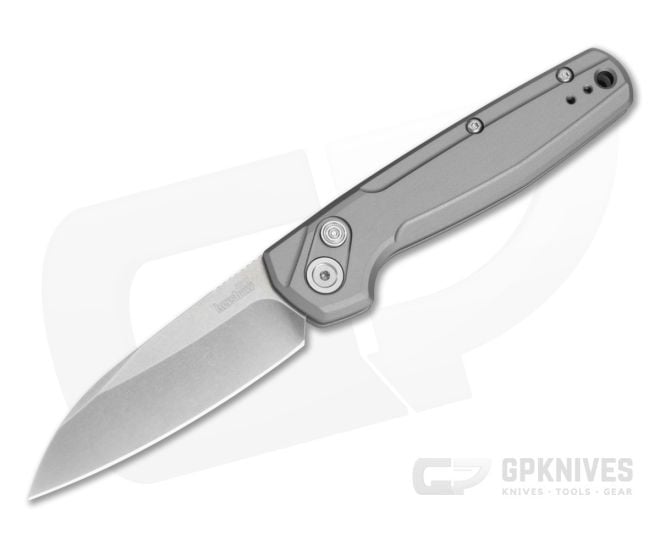 Kershaw Launch 24 Gray Aluminum 14C28N Stonewash Automatic Knife (3.00" Blade) 7405 - KS-7405